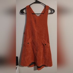 Orange modcloth corduroy dress